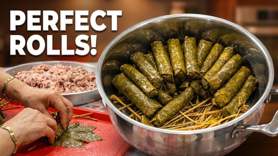 Secret to Authentic Turkish Stuffed Grape Leaves | Rolling & Cooking (Part 2)