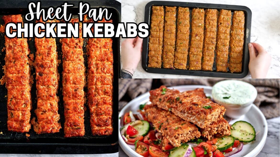 Easiest Ground Chicken Kebab Recipe Ever! (Sheet Pan)