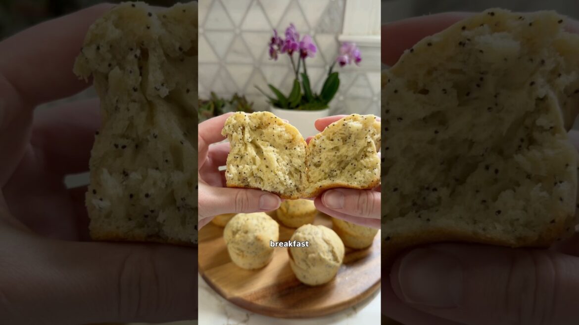 High-Protein Lemon Poppy Seed Muffins for Kids (8g Protein!) #snackideas #protien #momlife