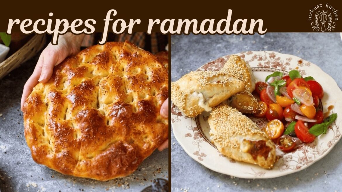 Ramadan Recipes (Turkish Pide/Ramadan Pidesi & Feta Börek with Tomato Salad)