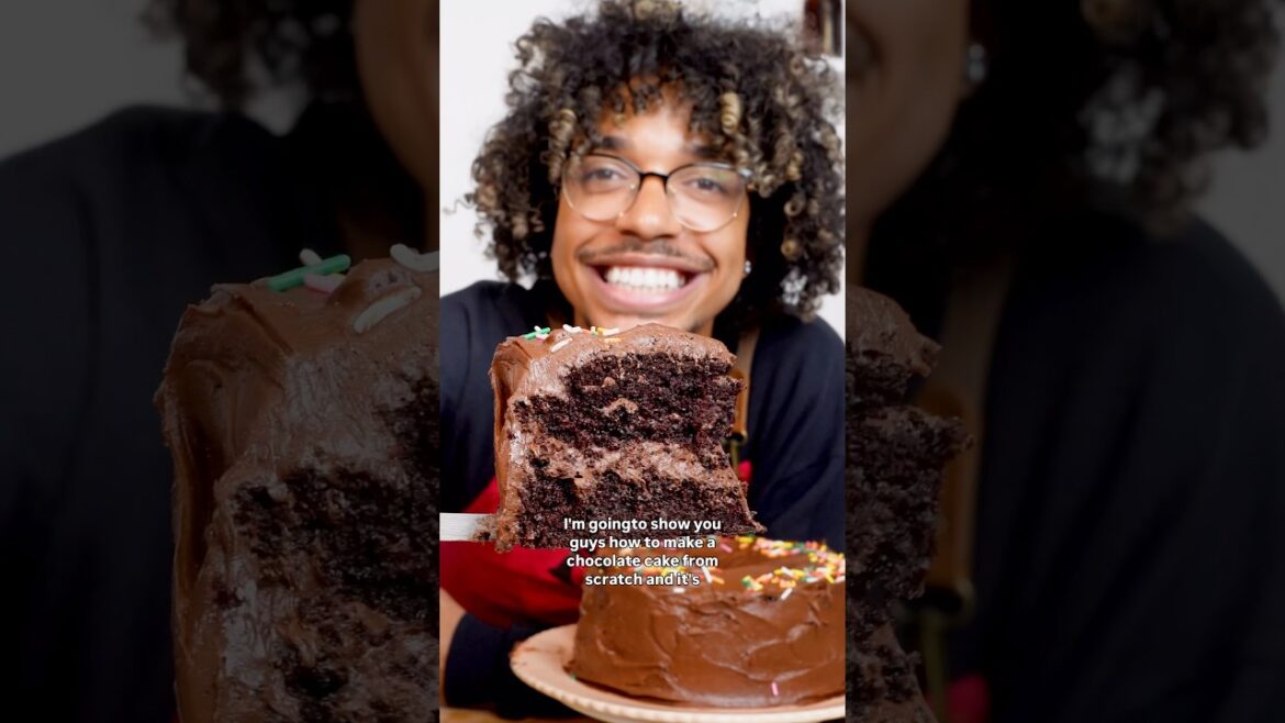 How to make Chocolate Cake from SCRATCH!  Drop the box mix!