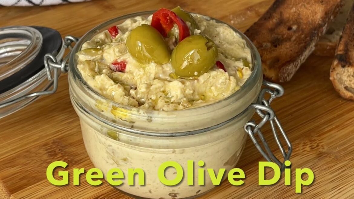 Green Olive Dip | Perfect for Veggies, Crackers & More