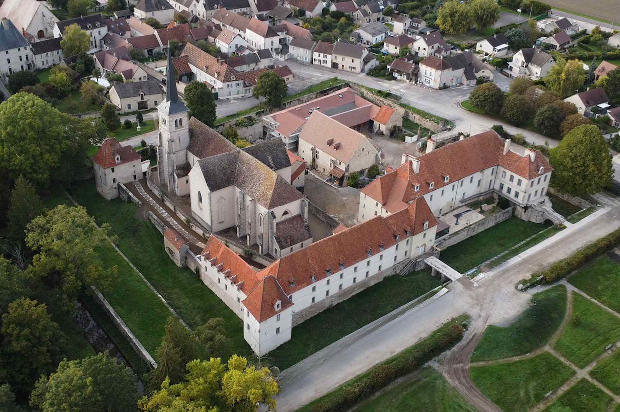 Aerial view of Les Sources de Vougeot in Burgundy, France.Credit: Jules Focone/Les Sources de Vougeot