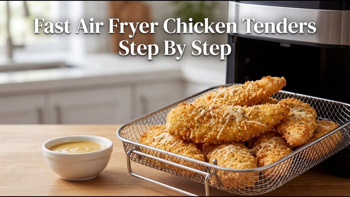Fast Air Fryer Chicken Tenders with Honey Mustard Sauce Cooking Guide Step By Step