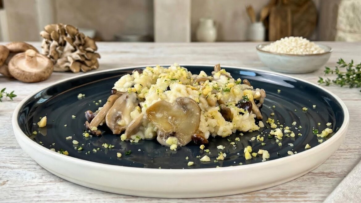 Creamy Italian Mushroom Risotto — Made Completely Vegan Creamy Italian Mushroom Risotto — Made Completely Vegan
