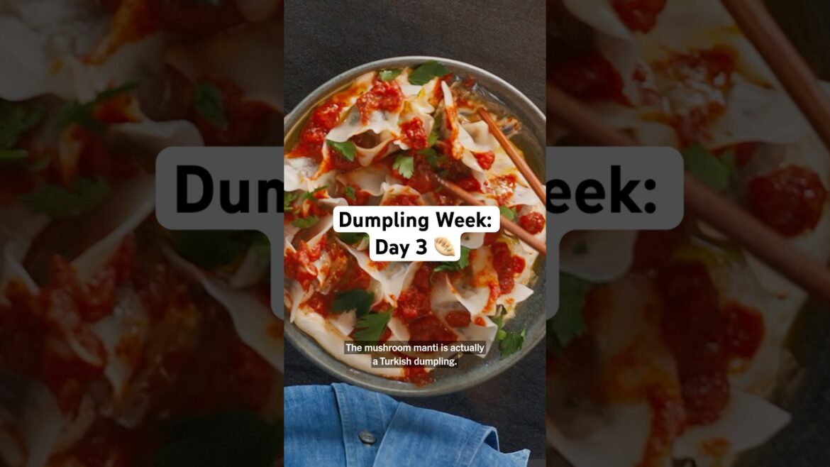 Hetty’s Mushroom Manti With Garlic Yogurt and Tomato Sauce #dumplingweek #dumplings #lunarnewyear