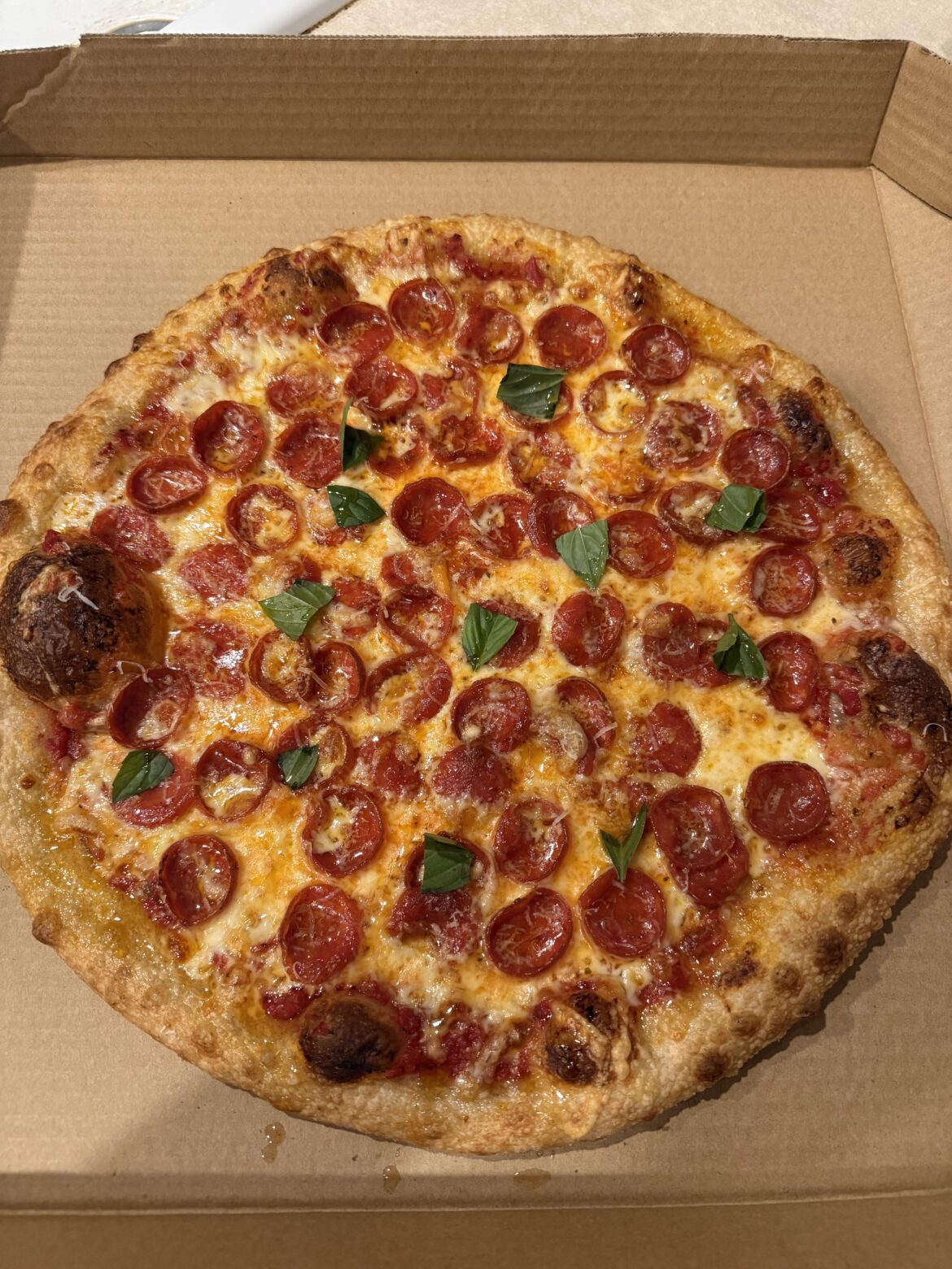 My guy doesn't miss...pepperoni, hot honey & basil $16