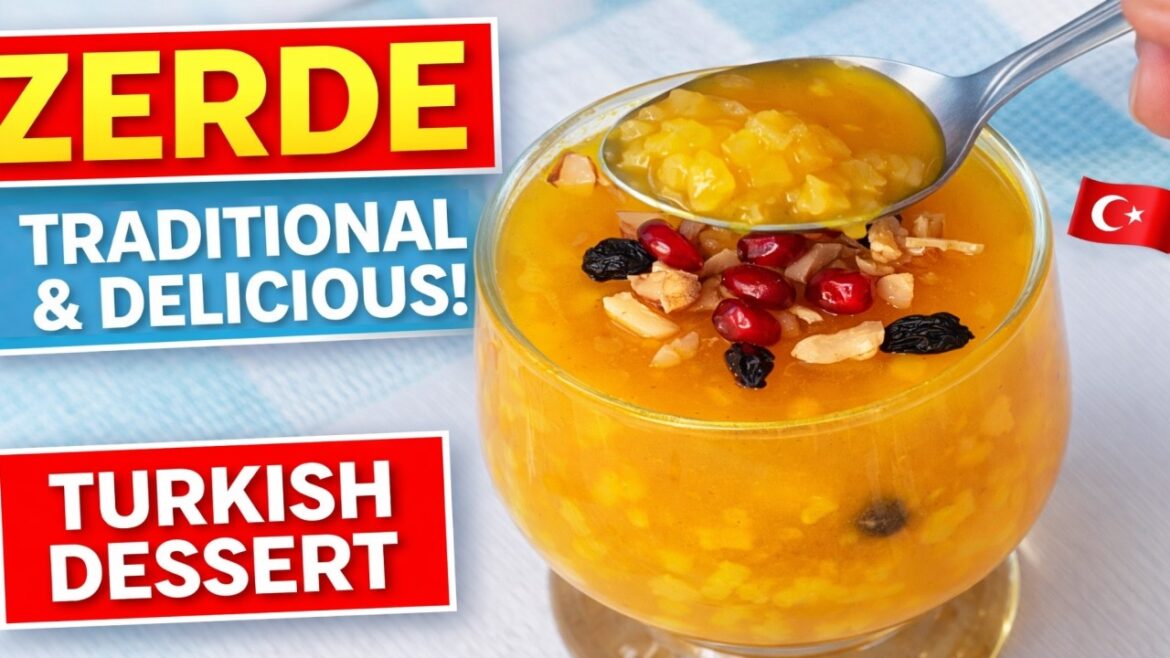 Easy Dessert | Golden Pudding  Recipe | Traditional Turkish Rice Pudding with Turmeric - “Zerde”