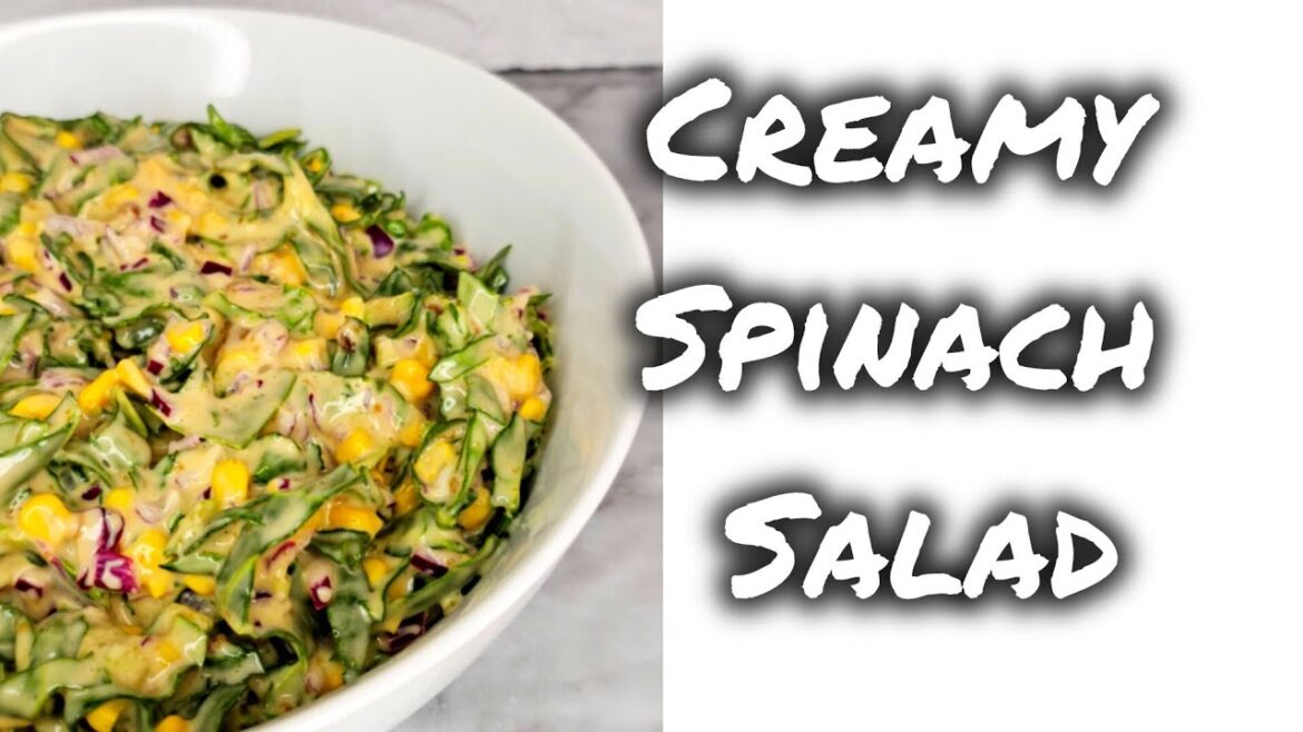 How to make The BEST Raw Spinach Salad with Creamy Dressing | Summer Salad ldea