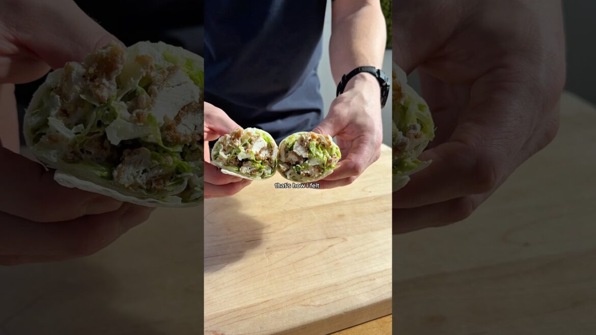 CRISPY CHICKEN CAESAR WRAP | @e@elliotts.kitchen