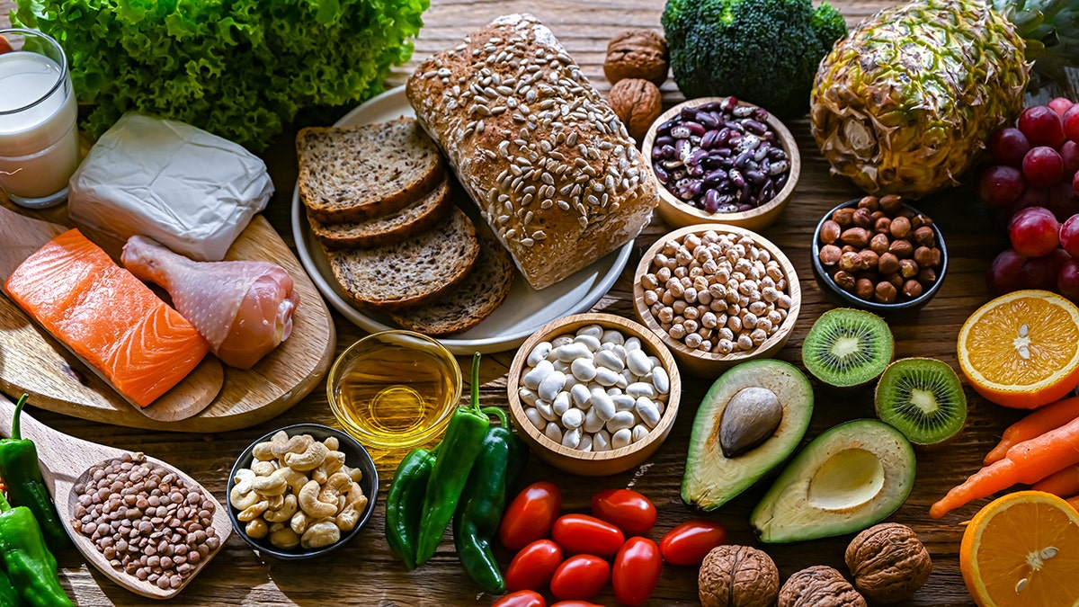Mediterranean diet whole foods like legumes and non-red meat.