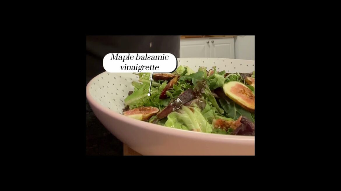 Figs and blue cheese maple glazed salad recipe. #affiliatelink #saladrecipe