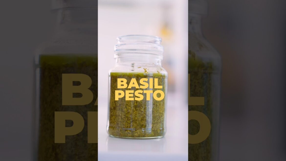 Fresh homemade basil pesto!