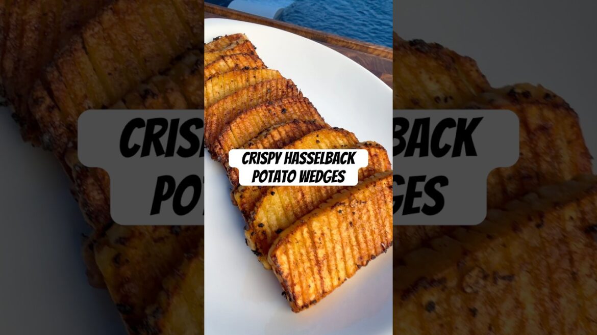 Crispy Hasselback Potato Wedges - full recipe in Description