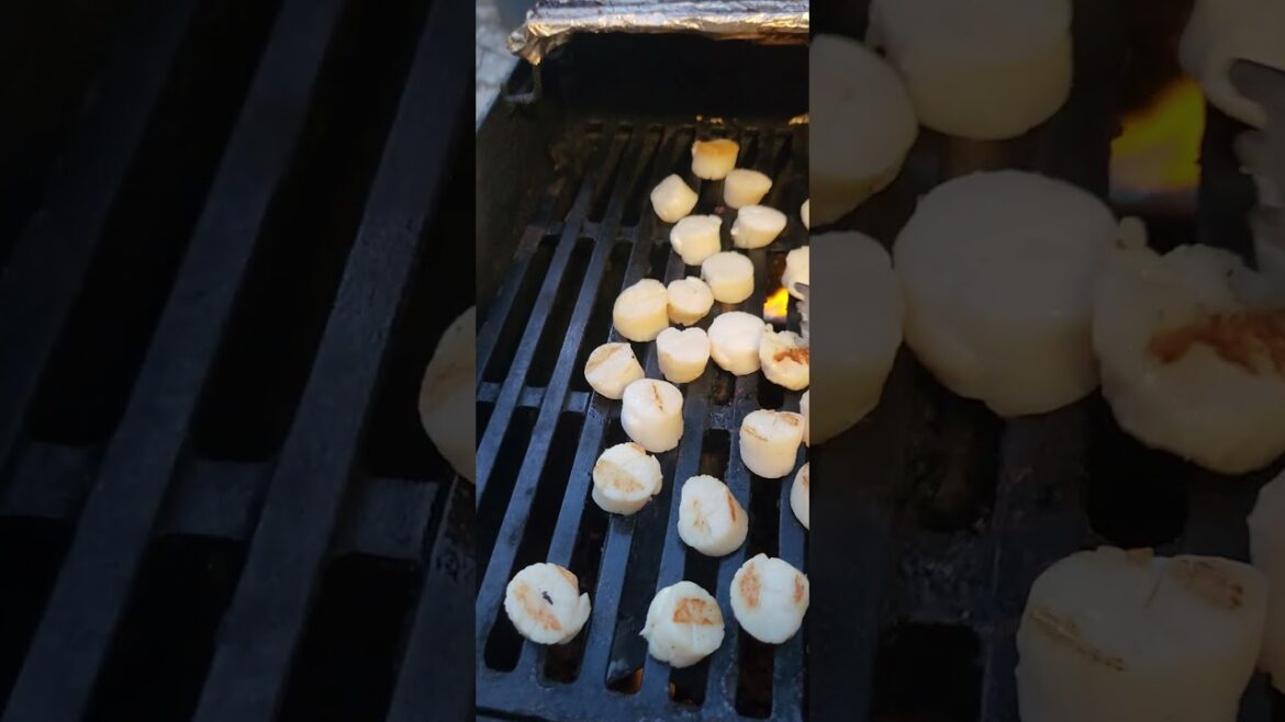 Dumba$$ Grilling: Scallops & Shrimp #shorts #grill #seafood #scallops #shrimp #cooking #food