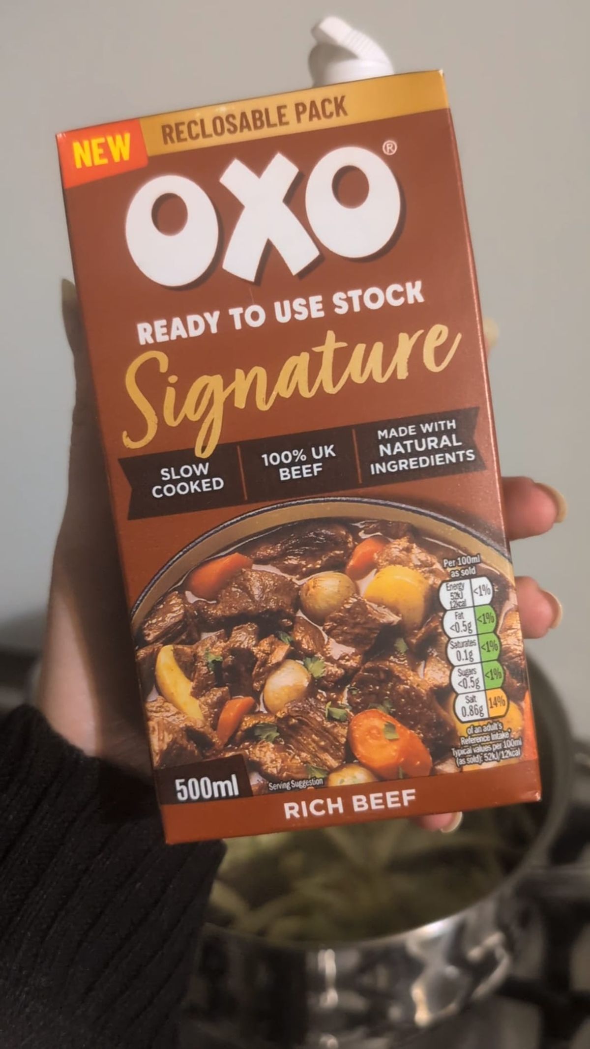 Brooklyn Beckham opts for a carton of stock in his recipe