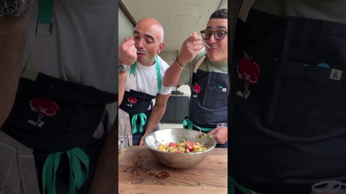 SPICY Grilled Octopus with Chermoula & Sicilian Potato Salad with @aminelaabi  #octopus #seafood