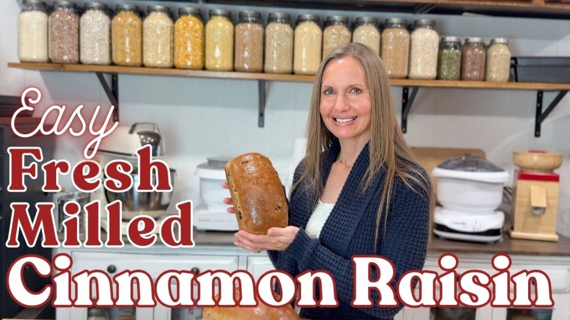 Delicious Cinnamon Raisin Bread with Fresh Milled Flour