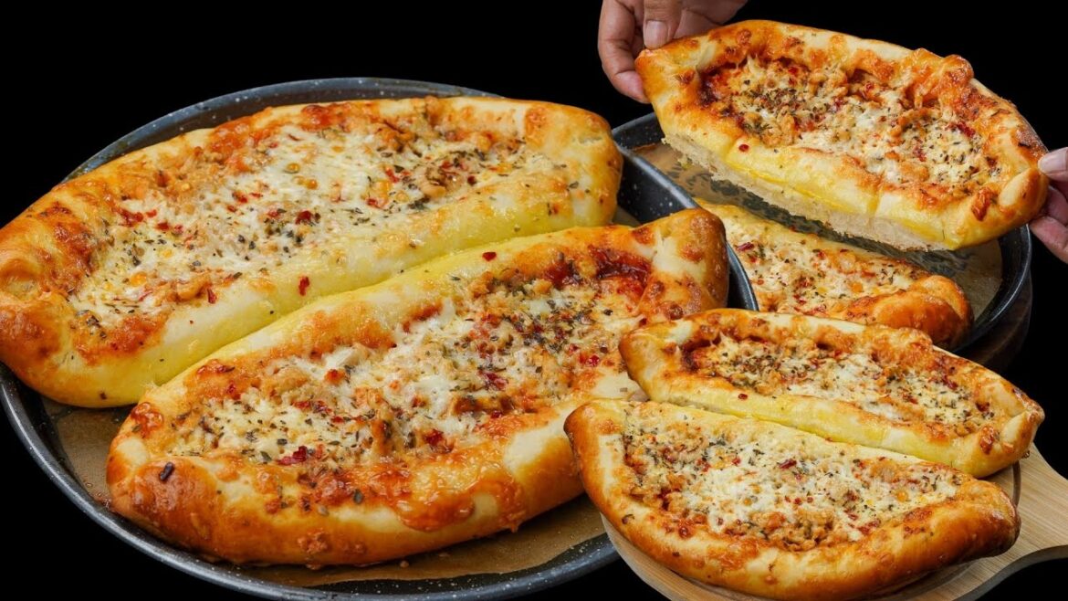 Better Than Pizza! Super Soft Creamy Chicken Pide Recipe | Turkish Style Chicken Bread