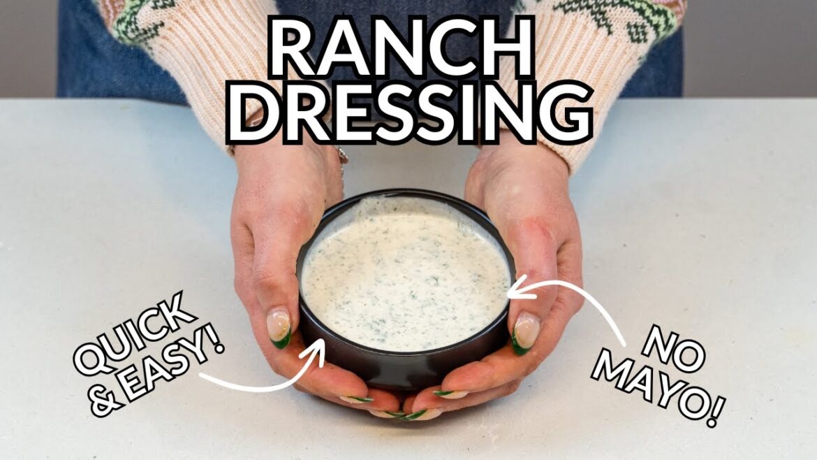 EASY Homemade Ranch Dressing Without Mayo