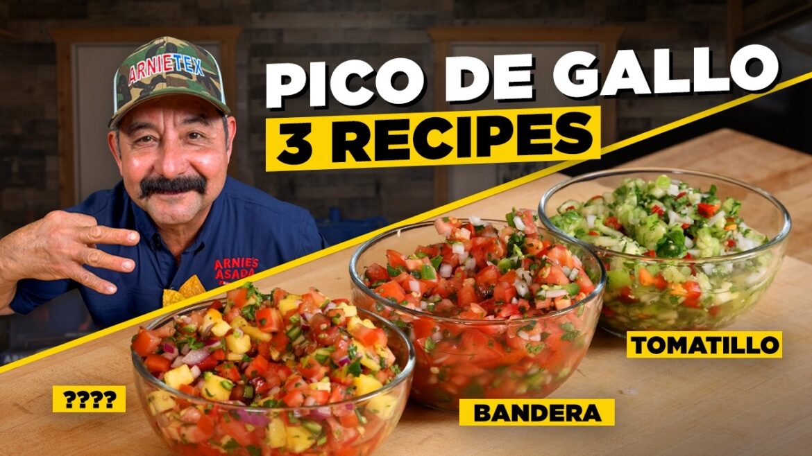 The 3 Pico de Gallo Recipes Used in Mexican Restaurants (Salsa Bandera, Tomatillo & My New Favorite)