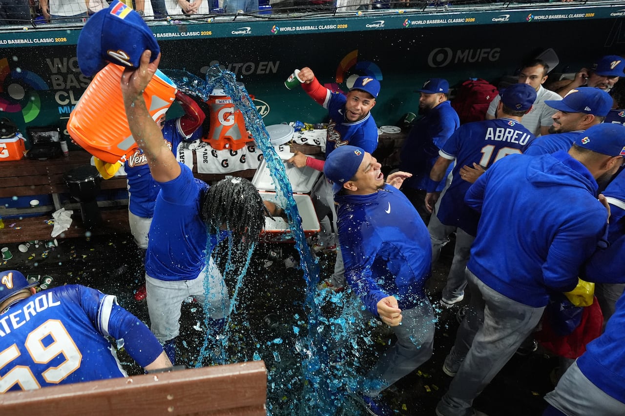sports team celebrates a win