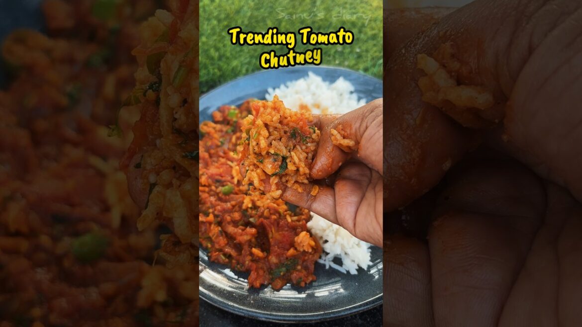 Trending Tomato Chutney ❤️ #shorts #ytshorts #easycooking