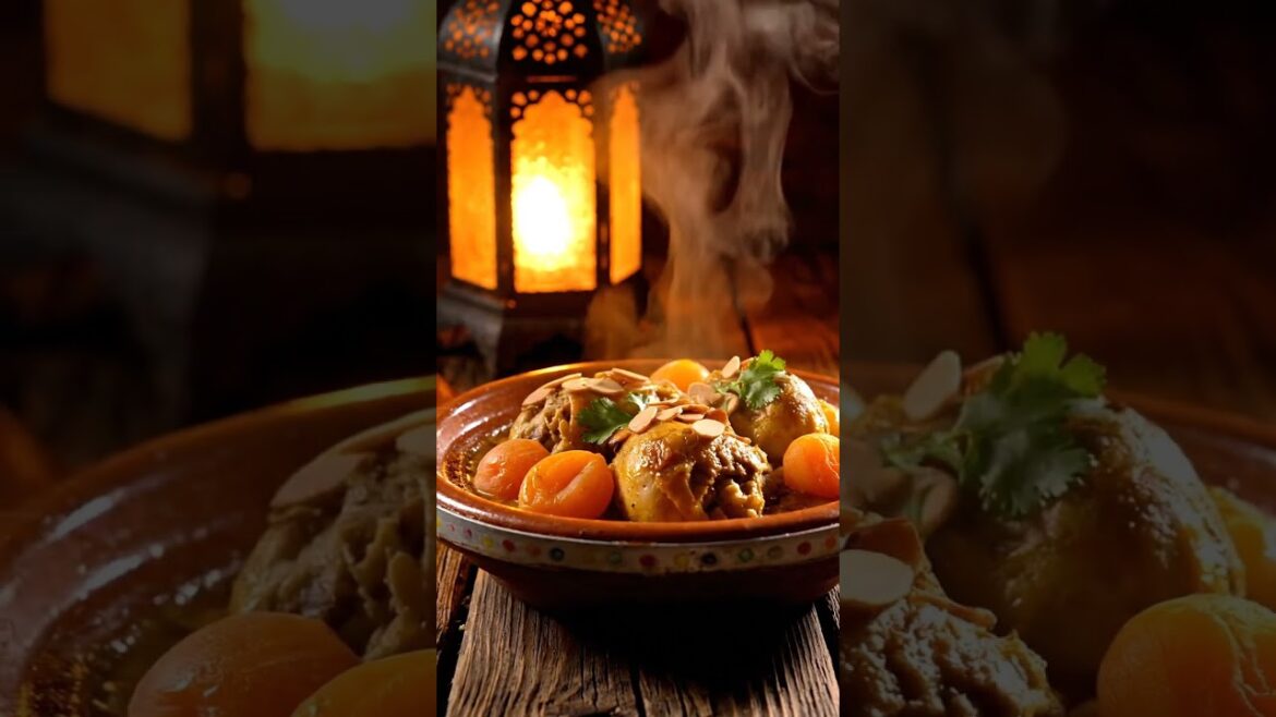 Moroccan Tagine Feast – Slow-Cooked Lamb with Apricots, Almonds, and Vibrant Couscous