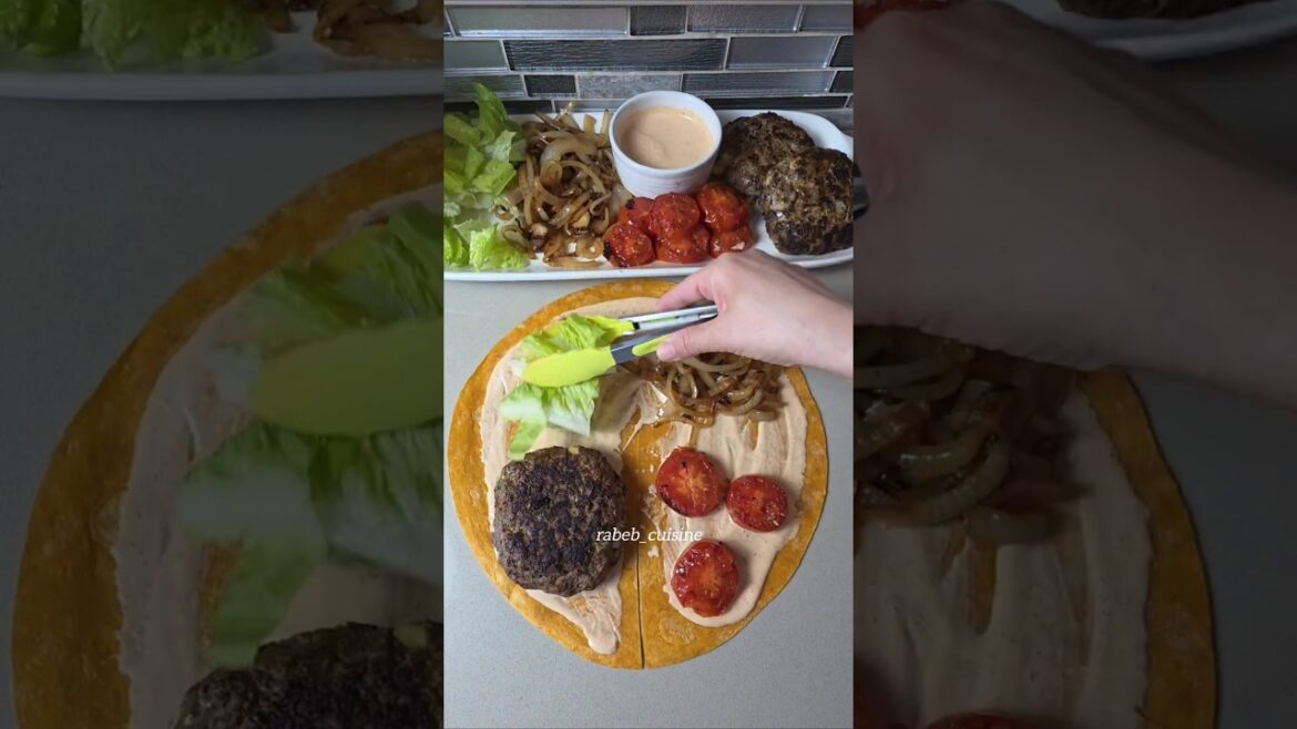 The Spiced Kofta-Burger Tortilla Wrap #shorts #food #love #viral