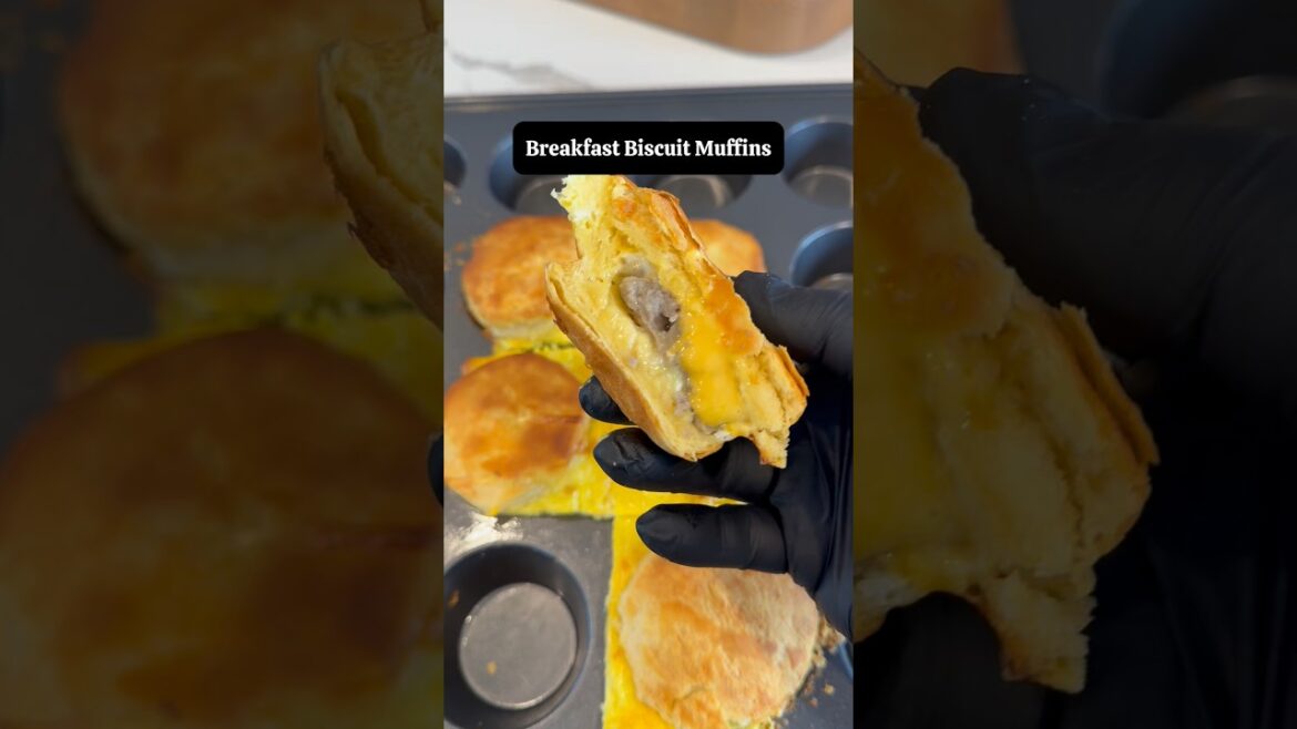 Breakfast Biscuit Muffins #breakfastideas #breakfastsandwich #biscuit #breakfastrecipes #easyrecipe