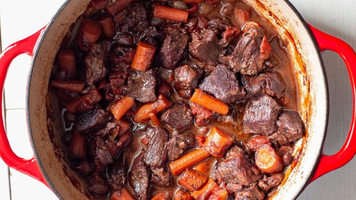 German Beef Goulash Stew with Spaetzle Recipe | EatSimpleFood.com