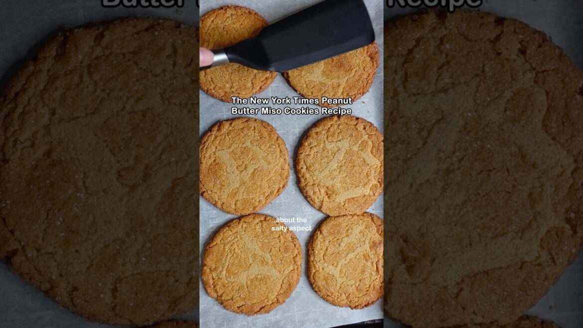 NYT Peanut Butter Miso Cookies  #recipe #baking