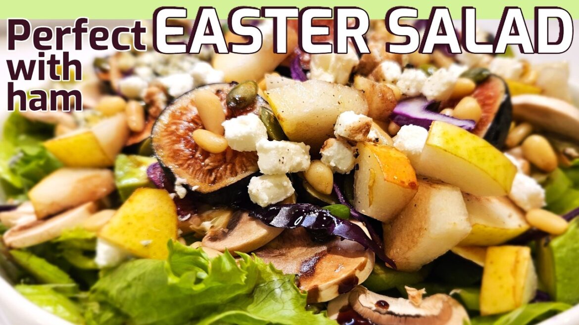 The Perfect Easter Side Salad for Ham |  Pear and Fig Dinner Salad