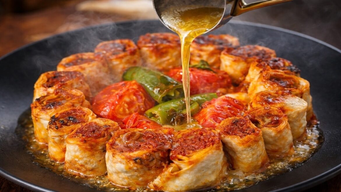 Turkish Beyti Kebab Recipe | Garlic Yogurt & Tomato Butter Sauce