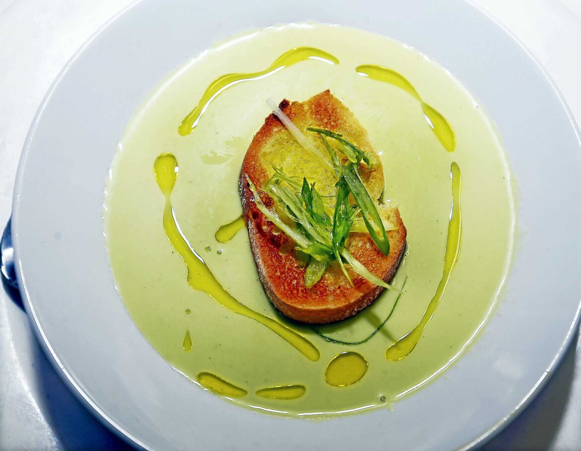 Green grape gazpacho recipe from Bistro Mediterranean & Tapas Bar