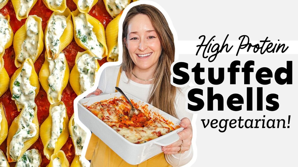 Stuffed Pasta Shells (With Whipped Cottage Cheese & Spinach!) Stuffed Pasta Shells (With Whipped Cottage Cheese & Spinach!)