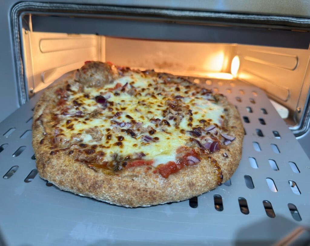 100 % whole wheat bread flour pizza test Unold Luigi oven