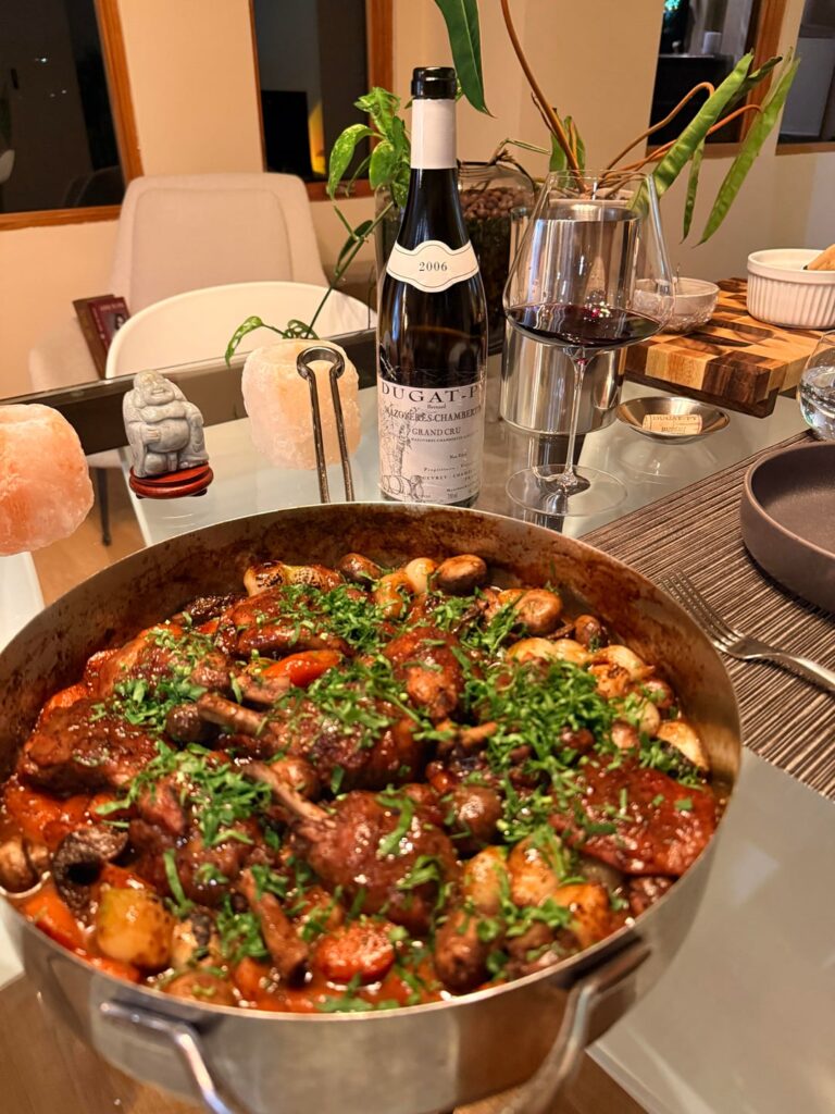 2006 Dugat-Py Mazoyeres-Chambertin with Coq au Vin