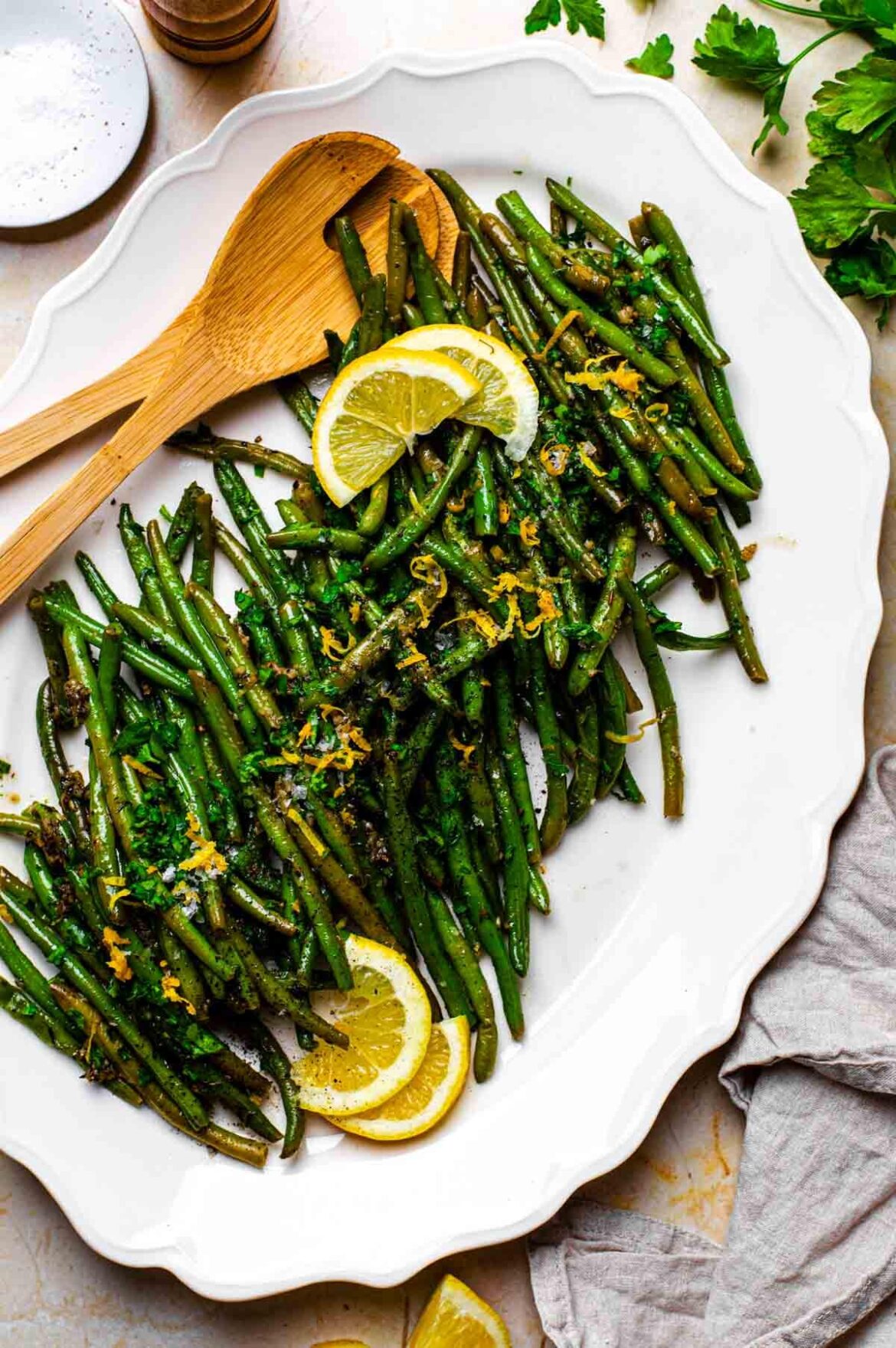 Lemon Garlic Frozen Green Beans