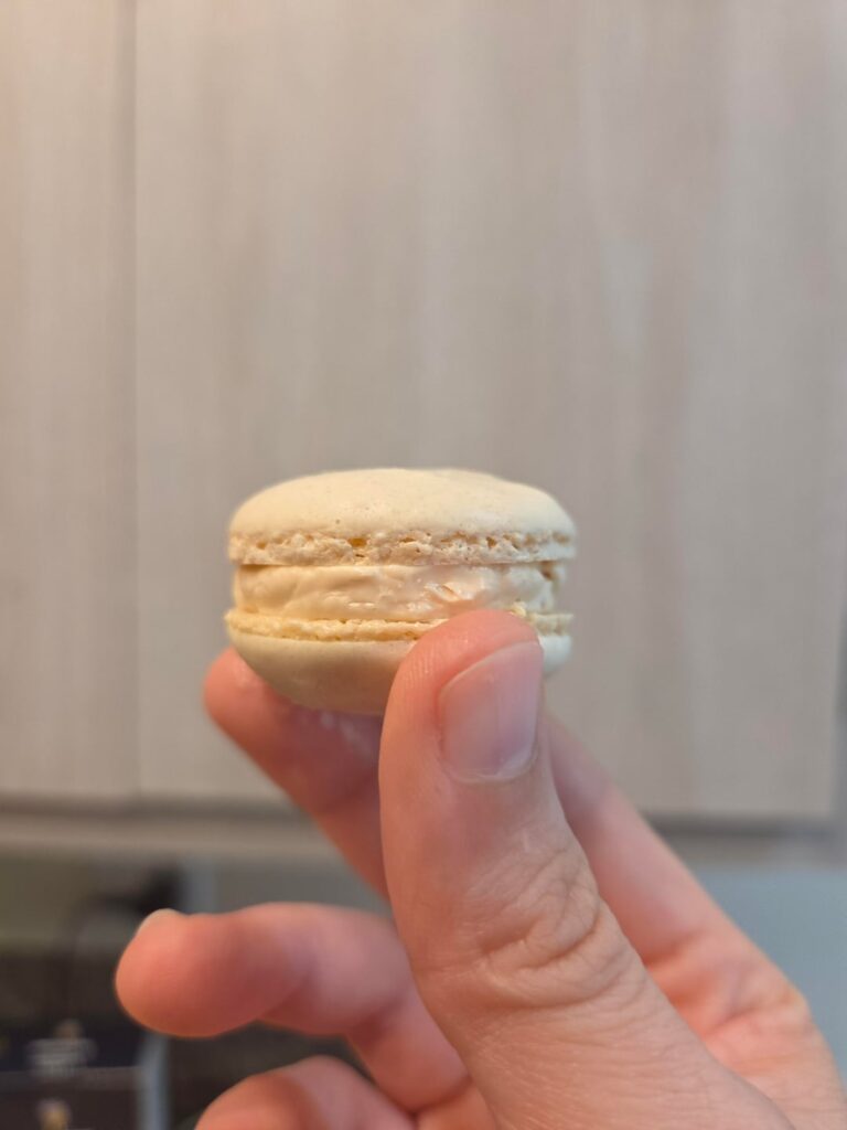 First successful macarons ever! Salted caramel buttercream filling 😄