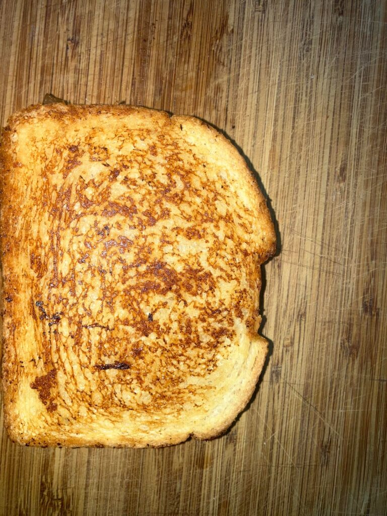 One side is mayo, the other is butter, can you tell which is which?