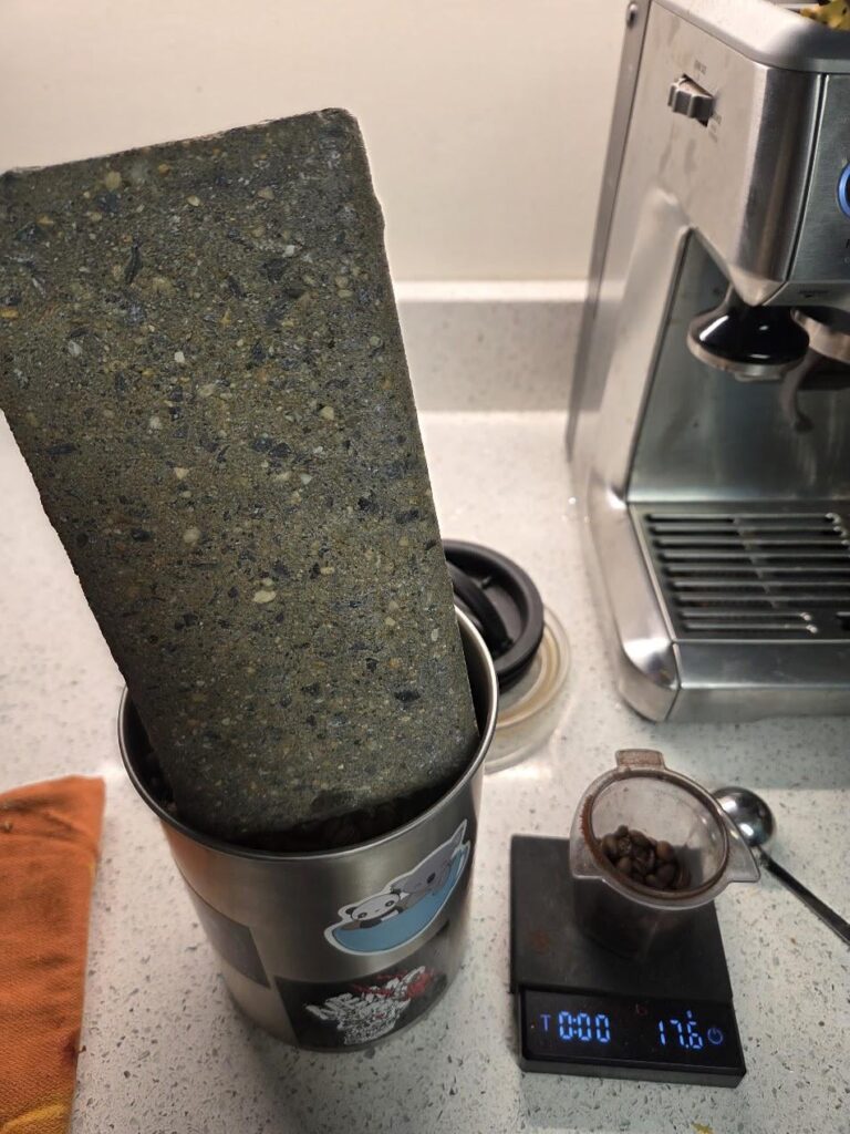 Rock almost got my grinder today! Always check your beans.