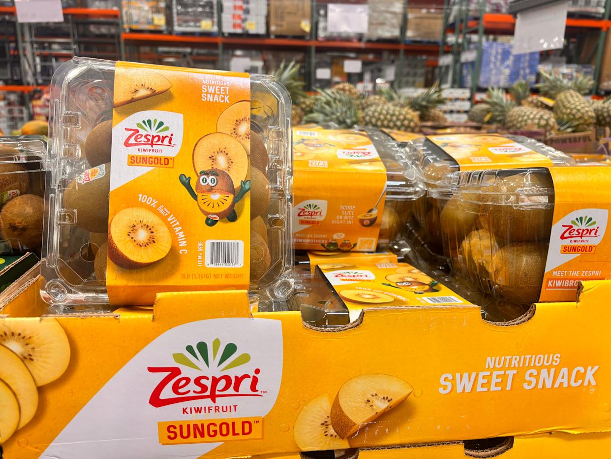 Sungold kiwis in cartons at Costco