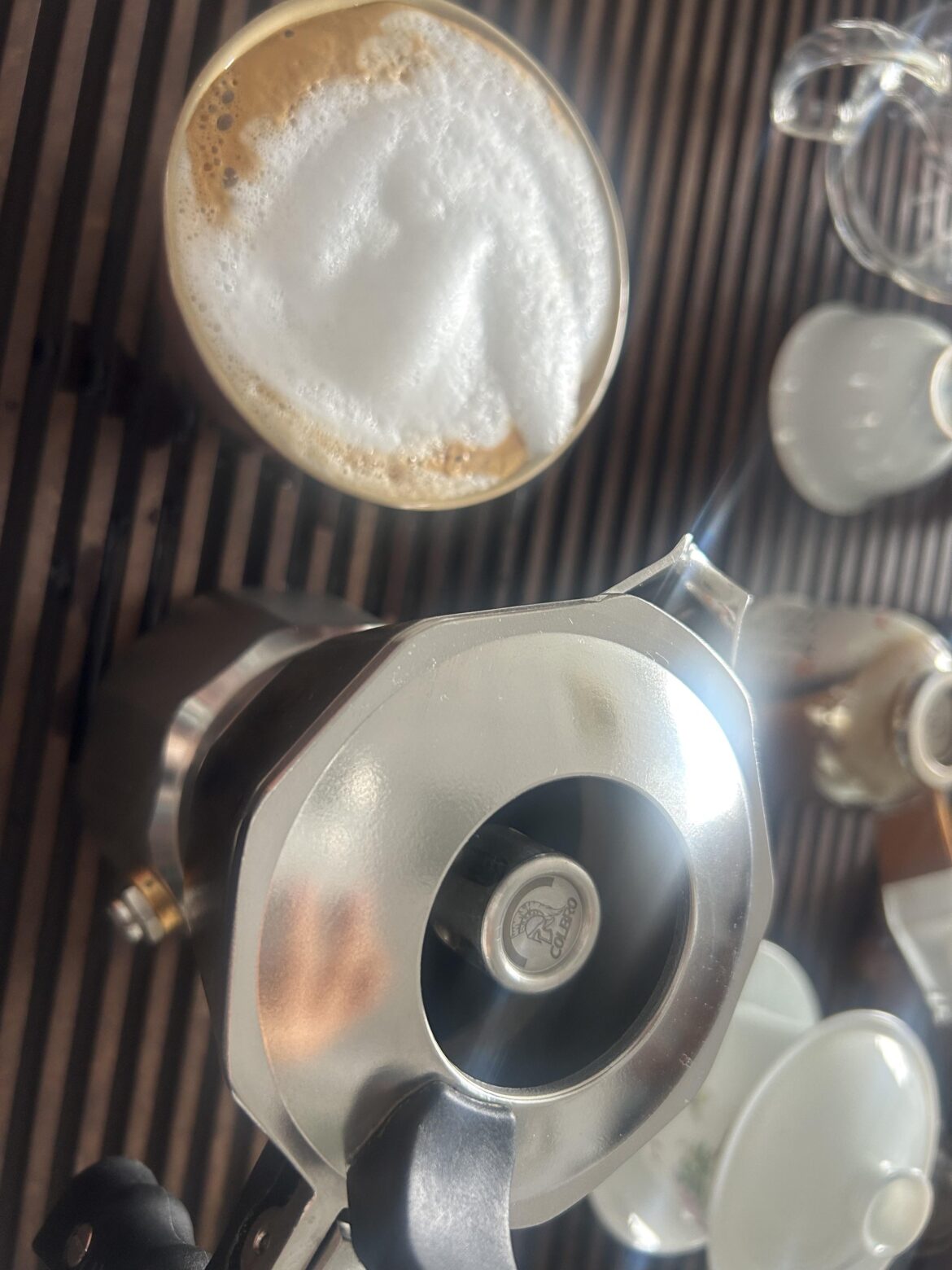 Latte art was messed up, but it tastes surprisingly good.