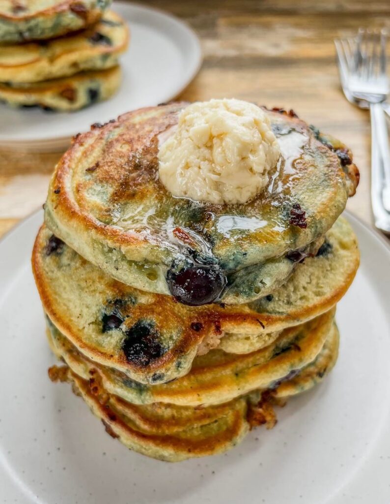 Blueberry and Sausage Stuffed Pancakes