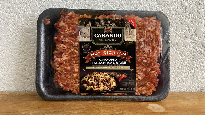 carando hot sicilian sausage package