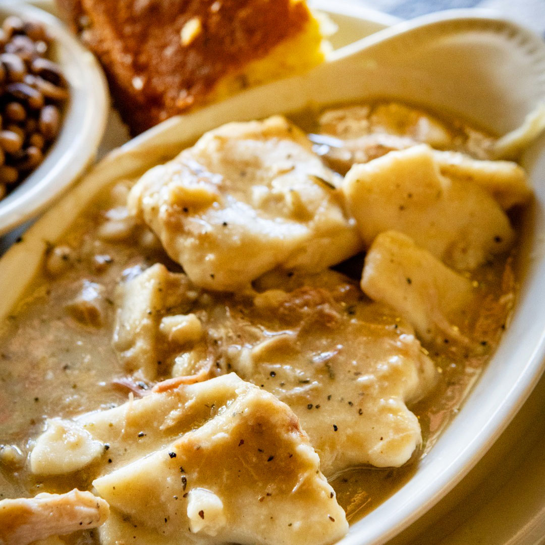 Chicken and dumplings doubles up on the comfort food quotient. © Ajax Diner/Ajax Diner