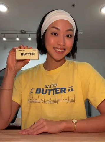 Irene Choi holding up a stick of butterCredit: Courtesy of Irene Choi