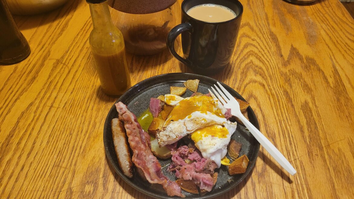 A breakfast a heart surgeon could love.