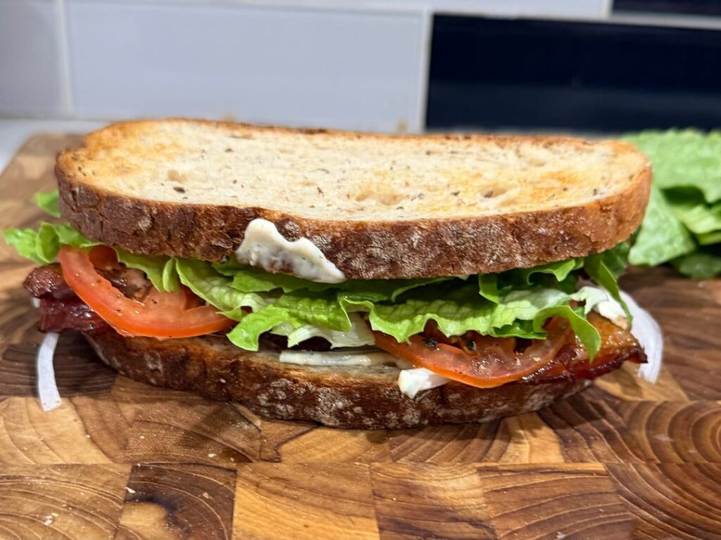 my bro is a little bitch and says adding O to BLTs is weird.